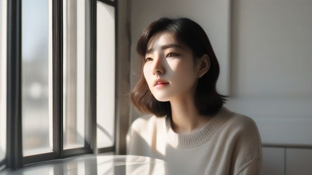 운동 기록 앱을 보며 뿌듯해하는 한국인 남성