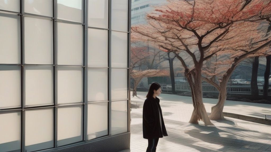 고요한 밤하늘 아래 편안하게 잠든 한국인 여성의 모습