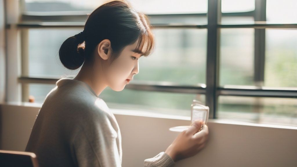 어둡고 정돈된 한국식 침실, 온도계와 습도계가 놓여 있음