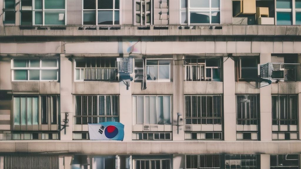 한국 가정집 거실 바닥에 두꺼운 요가 매트와 층간소음 방지 쿠션이 놓여 있는 모습